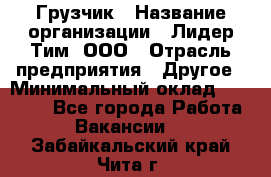 Грузчик › Название организации ­ Лидер Тим, ООО › Отрасль предприятия ­ Другое › Минимальный оклад ­ 19 000 - Все города Работа » Вакансии   . Забайкальский край,Чита г.